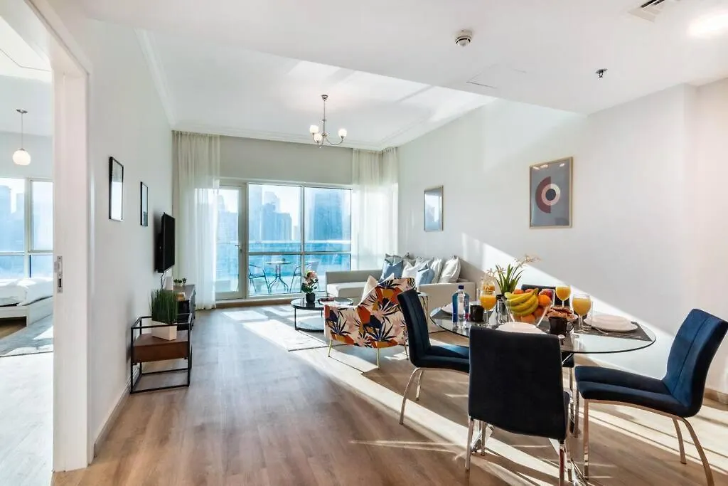 아파트 First Class 1Br Stylish With Burj Khalifa View 두바이